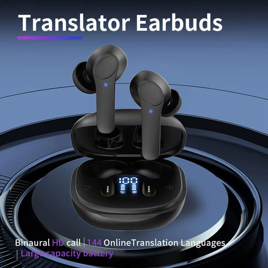 New Translator Earbuds 144 Languages Real Time Translator Earphones Smart Voice Translator Earbuds Wireless Translation Headset